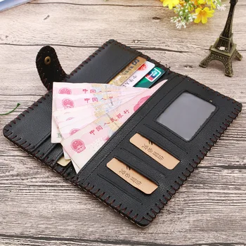 Moda portofele unisex secțiunea lung stil etnic manual moale portofel din piele sac de bani geanta femei barbati portofel de sex masculin 2019