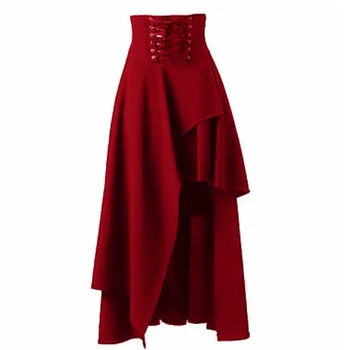 Moda Primavara Femei Gotic Steampunk Îmbrăcăminte Costum Retro De Epocă Talie Mare Fuste Lungi Zburli Burlesc Fusta 2020 Nou