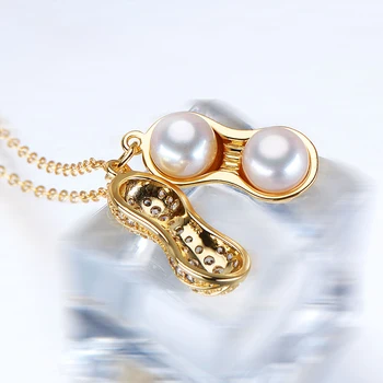 Moda Real de apă Dulce Naturală 7-8mm Două Perle de Arahide Pandantive Bijuterii de nunta pentru femei cadouri