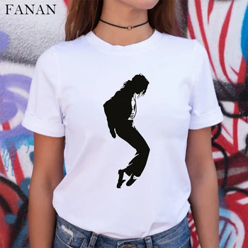 Moda Regele Pop Michael Jackson tricou Femei MJ numit olodum Vara T-shirt Harajuku Imprimare Alb Tricou Hip Hop Street Topuri Tricouri