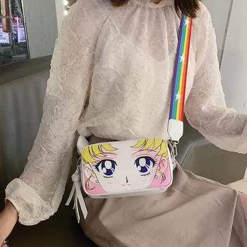 Moda Sailor Moon Mini Pachet Mic Geantă De Umăr, Crossbody Drăguț Pachetului De Ambreiaj Femei Designer De Genți De Mână Bolsos Mujer