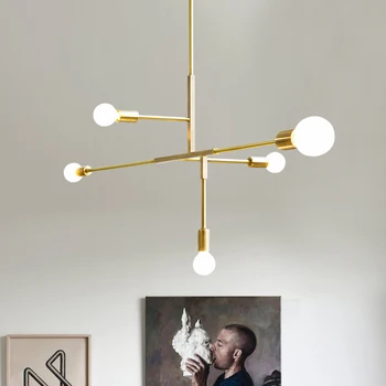 Moda Simplu și neregulate Pandantiv Lumini Plafon cu LED-uri de Îmbrăcăminte Decor Fier Lampă pentru Camera de zi, Dormitor, Sala de Mese