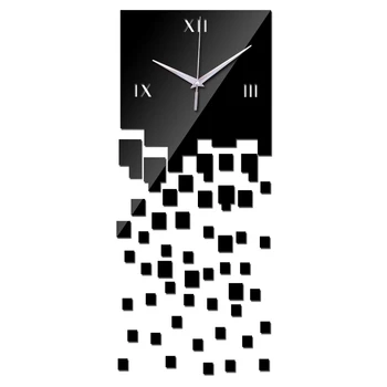 Moda stil modern perete de cuarț ceasuri de perete decor acasă ceas pentru camera de zi studiu ceas oglinda din acril material autocolant de perete