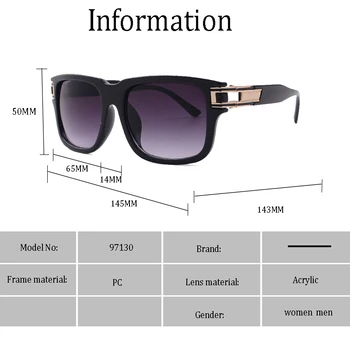 Moda Supradimensionat ochelari de Soare Barbati Brand de lux de Designer de Mare Cadru de Epocă Ochelari de Soare Pentru bărbați Maestru UV400 Umbra Oculos