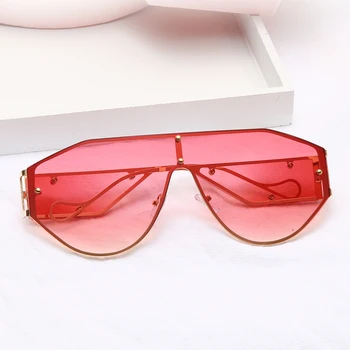 Moda Supradimensionat ochelari de Soare Patrati Noi Femeile Gradient ochelari de Soare Barbati Nuante Brand de Lux de Design Tendința de Metal ochelari de soare Ochelari