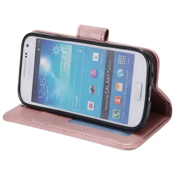 Moda Totem Slot pentru Card pentru Samsung Galaxy S4 Mini Caz Flip Coque Samsung S4 Caz Portofel din Piele pentru Samsung S4 Mini Acoperi