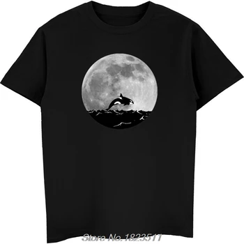 Moda Vara Fierbinte de Vânzare Ucigaș Balena Lună Plină tricou Fantezie Retro Orca Camasa Barbati Amuzant Tricou Harajuku Streetwear