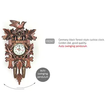 Moda Vintage Decorative Acasă Pasăre Ceas De Perete Agățat De Lemn Ceas Cu Cuc Camera De Zi Ceas Cu Pendul De Artizanat Arta Ceas Pentru New H