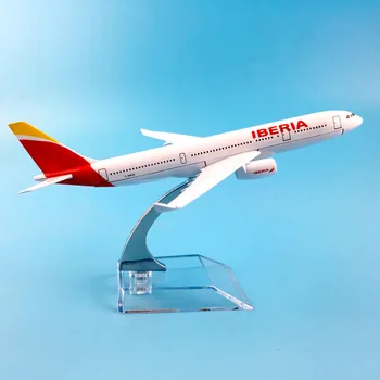 Model de avion, Avion Model Spania Iberia Airlines Aeronave A330 Model de turnat sub presiune, Metal Avioane Model 16cm 1:400 de Avion de Jucărie Cadou