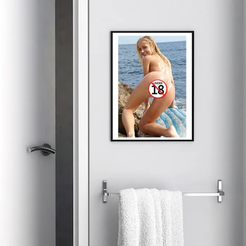 Model Sexy Corp Pe Plajă Imagini De Fundal Panza De Arta Poster Pictura Ulei De Perete Imagine De Imprimare Acasă Dormitor Baie De Decorare De Arta