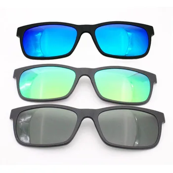 Modelul Nu 006 singură tăiere TAC polarizate dreptunghi ochelari de soare, lentile pentru miopie hipermetropie ochelari extra clip pe sunlens