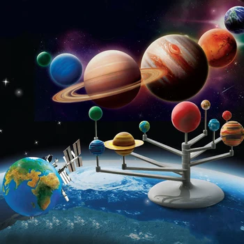 Modelul Planetelor din Sistemul Solar Jucărie Pentru Copii Educație 3D Diy Model de kit de Constructii Planetariu Astronomie Proiect științific Copii Cadou
