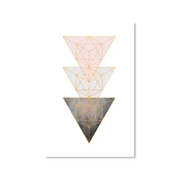 Modern Abstract Luna Roz Pictură În Ulei Geometrie Rotund Triunghi Poster Scandinave Decor Camera De Zi Cuadros Decor