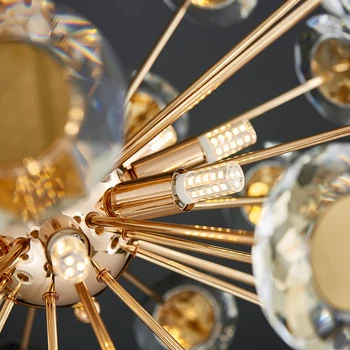 Modern de Aur de Cristal Candelabru de Iluminat Pentru Camera de zi Sala de Mese CONDUS de Lux Insula de Bucatarie Bar Agățat Lămpi Corpuri de iluminat