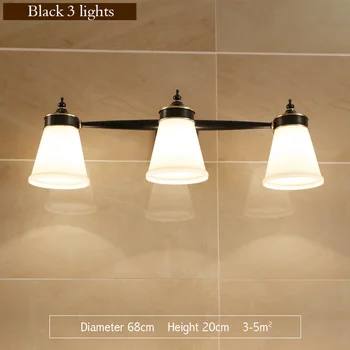 Modern de Aur Lumini de Perete de Lumină Baie de Lux Cristal Negru, Baie de Lumini LED-uri Lămpi de Perete Pentru Dormitor Interior Corpuri de iluminat Lămpi