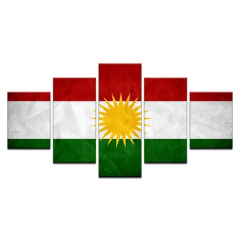 Modern HD Steag Pe Wall Art Kurdistan Banner, Poster Decor Acasă 5 Panoul de Ulei Poza Pentru Camera de zi Tipărite opera de Arta