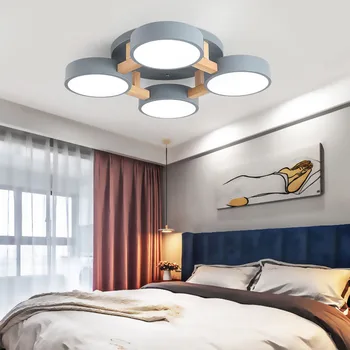 Modern nordic rundă de înmatriculare lampă de plafon gri/alb/verde culori LED-uri pentru camera de zi dormitor restaurant villa hotel cafenea