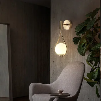 Modern Pandantiv cu LED-uri de Lumină Minimalist Lampă de Noptieră Living Metal Deocoration Stil Nordic corp de iluminat Bar de Sticlă Lampă de Agățat