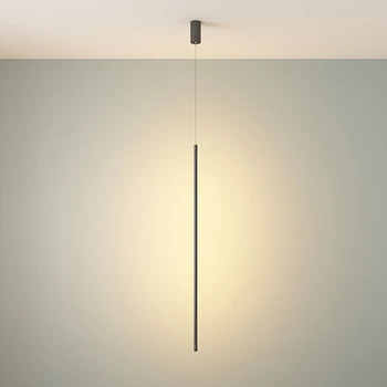 Modern Pandantiv Cu Led-Uri Lumini De Minimalism Linie Lampă De Agățat Pentru Camera De Zi Dormitor Nordic Decor Acasă De Iluminat Negru Loft Hanglamp