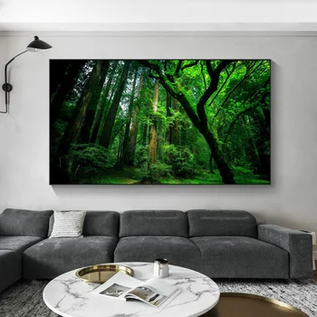 Modern Panza Pictura Pădure, Copac, Lac, Natură, Peisaj Postere si Printuri de Arta de Perete Imaginile Pentru Camera de zi Cuadros Decor Acasă