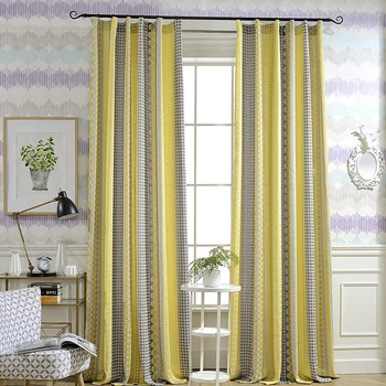Modern stil polka jacquard perdele pentru camera de zi față-verso de lux dot perdele pentru dormitor galben draperii pentru ferestre