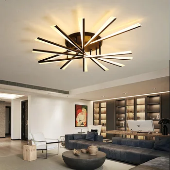 Moderne, Creative, LED Lumina Plafon Pentru luat Masa, Living, Hol, Suprafata de Montare Dormitor Interior Acasă Simplu, Negru, Nou Panou Lampa