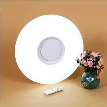 Moderne, Creative LED RGB Lumina Plafon pentru Camera de zi Muzica Plafon Lampă cu Difuzor Bluetooth Estompat Home Deco Lumina Dormitor