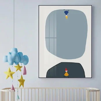 Moderne, de Culoare desen Animat Abstract Poster Print Panza Tablouri Pepinieră Arta de Perete, tablouri pe Panza Cadouri de Camera pentru Copii Decor Acasă