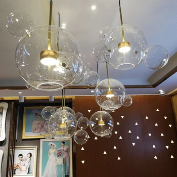Moderne de Sticlă Lampă de Pandantiv Nordic LED Bubble Forma Agățat Living, Dormitor de Iluminat Hotel, Cafenea de Interior, Decor Acasă Candelabre