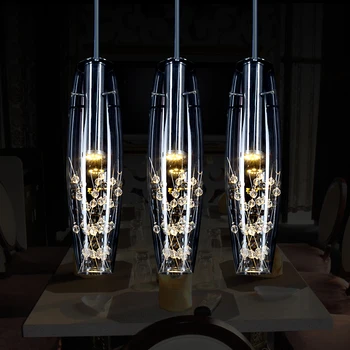 Moderne de sticlă vânt Pandantiv cu led-uri Lumini de Sticlă Nordic Led lumini Agățat Corpuri de Home deco luciu pendenteu corp de iluminat AC110-260V