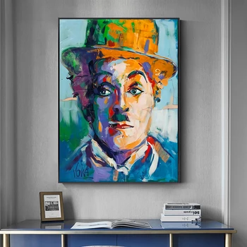 Modernă, Abstractă, Panza Pictura Chaplin-A Pictat Arta De Perete Poster Chaplin-Poze De Perete Camera De Zi Dormitor Decor Tablouri