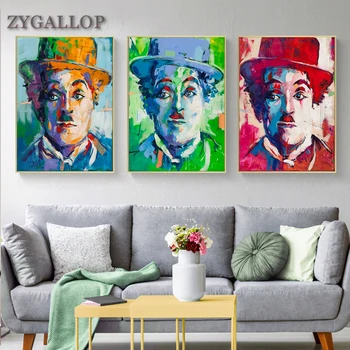 Modernă, Abstractă, Panza Pictura Chaplin-A Pictat Arta De Perete Poster Chaplin-Poze De Perete Camera De Zi Dormitor Decor Tablouri