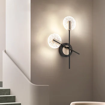 Modernă cu Led-uri lampă de Perete Nordic Rotație Lumina de Perete pentru Dormitor, Noptiera Lectură Tranșee Lumini Acasă Iluminat Interior Decor