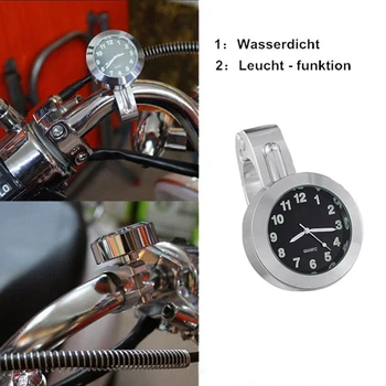 Modificat motocicleta Cuarț ceas din aliaj de aluminiu modificare program cu catarama masă 7/8