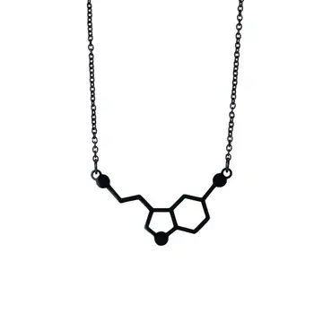 Moleculară Serotonina, Dopamina, Acetilcolina Pandantiv Colier Pentru Barbati Femei Biologice Simbol Unic de Știință Bijuterii Cadou VN052