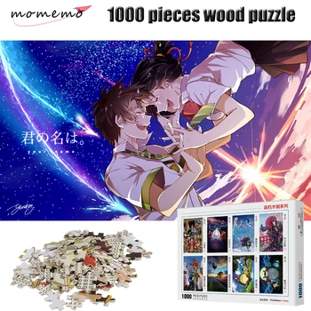 MOMEMO Numele Tău 1000 Piese Puzzle de Înaltă Definiție de Desene animate Anime Puzzle-uri din Lemn 1000 Piese Puzzle Jucării pentru Copii Jigsaw Puzzle
