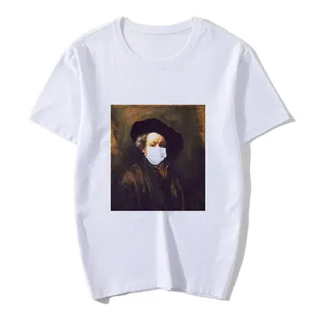 Mona Lisa Amuzant Femei T Shirt Parodie Vara Moda Casual cu Maneci Scurte Estetice Femeie T-shirt Tumblr Tricou Vogă Vara 2020