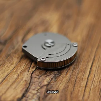 Moneda Mini briceag Titan Ocupa D2 Lama de Supraviețuire în aer liber Portabil Pliant Cuțite Breloc Multi Pandantiv EDC Instrumente Cuțite