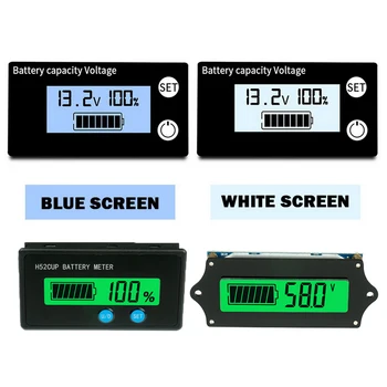 Monitor baterie, 8-100V Digital Capacitate Tester Temperatura Comutator Indicator Contor LCD Indicator Procentul la Nivel de Detector/ceas deșteptător