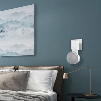 Montare pe perete Suport pentru Alexa Echo Dot 4-a Generație Titularul Difuzor încorporat de Gestionare a cablurilor Suport În Dormitor Bucatarie Baie