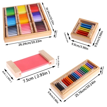 Montessori Senzoriale Material De Învățare De Culoare Tableta Cutie 1/2/3 Lemn Preșcolar Jucărie ## Picătură Navă