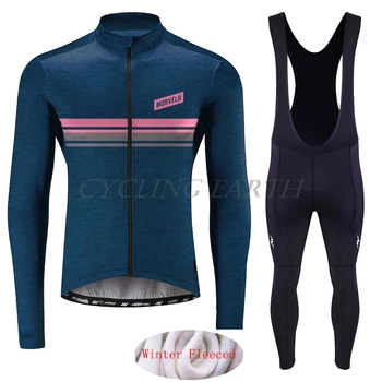 Morvelo 2020 Cald Iarna Haine de Ciclism thermal fleece barbati Jersey suit în aer liber, bicicleta MTB imbracaminte Salopete Pantaloni set