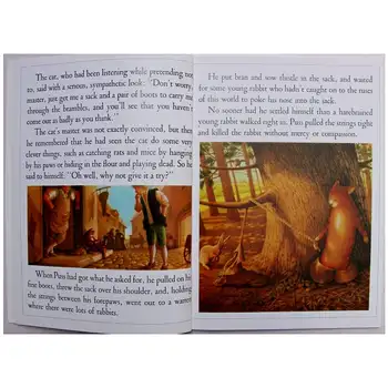Motanul încălțat De Charles Perrault Învățământ Imagine engleză de Învățare Carte Carte Carte Poveste pentru copii Pentru Copii Cadouri pentru Copii