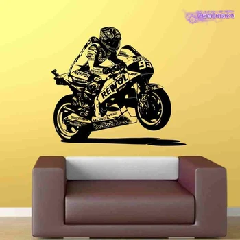 Moto GP Curse cu Motociclete Autocolant Marc Marquez Decal Vehicul Postere de Perete de Vinil Pegatina Decor Mural