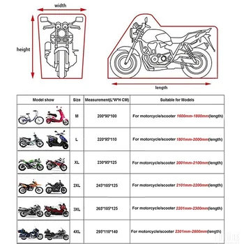 Motocicleta Acoperi Cort Impermeabil în aer liber Funda Moto Housse Pentru YAMAHA XMAX 300 XJ 600 BANSHEE R25 XVS 1100 R15 V3 V STAR 650