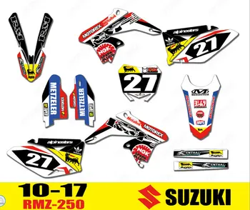 Motocicleta Grafică Autocolante, Decalcomanii de Fundal Pentru Suzuki RMZ250 RMZ 250 2010 2011 2012 2013 2016 2017 2018