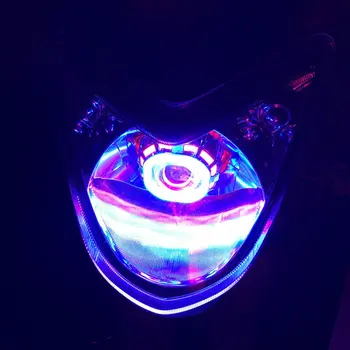 Motocicleta LED Proiector Lentilă Înger Diavolul Ochi de Lumină la fața Locului Motocicleta Faruri LED-uri de Conducere Motocicleta Moto Becuri Faruri