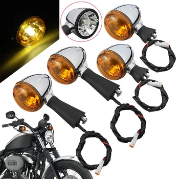 Motocicleta LED-uri de Semnalizare Relocare Față și Spate Lumini de Semnalizare Amber Indicatori PENTRU INDIAN 14-20 SCOUT Șaizeci de BOBBER