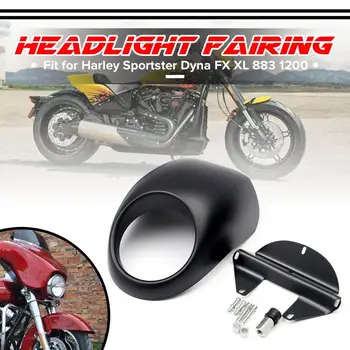 Motocicleta lumina Cap Masca Faruri Carenaj Față, Glugă Furculiță de Montare pentru Harley Sportsters Dynas FX XL 883 1200 Accesoriu