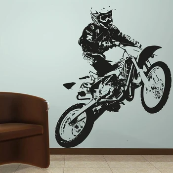 Motocicleta Off-road Autocolante Vehicul de Curse Motocross Postere Vinil Decalcomanii de Perete Decor Mural Extreme Autocycle Curse Decalcomanii